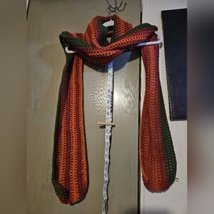 Vibrant Striped Crochet Scarf